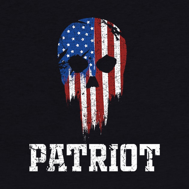 American flag Skull Memorial Patriot Day gift by GillTee